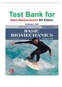 Test Bank for Basic Biomechanics 9th Edition by Susan J&period; Hall isbn-9781260836981