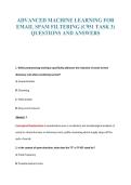 ADVANCED MACHINE LEARNING FOR&NewLine;EMAIL SPAM FILTERING &lpar;C951 TASK 3&rpar;&NewLine;QUESTIONS AND ANSWERS