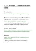 UCLA LING 1 FINAL COMPREHENSIVE STUDY&NewLine;GUIDE&NewLine;