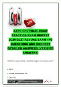 AAPC CPC Final Exam Practice 2026&sol;2027 &vert; 140 Questions & Detailed Answers &vert; CPT&comma; ICD-10-CM&comma; HCPCS&comma; E&sol;M&comma; Anatomy & Compliance