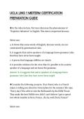 UCLA LING 1 MIDTERM CERTIFICATION&NewLine;PREPARATION GUIDE&NewLine;
