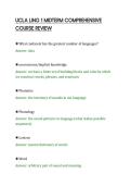 UCLA LING 1 MIDTERM COMPREHENSIVE&NewLine;COURSE REVIEW&NewLine;