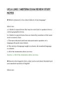 UCLA LING 1 MIDTERM EXAM REVIEW STUDY&NewLine;NOTES&NewLine;