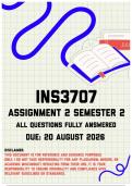 INS3707 Assignment 2 Semester 2 MEMO &vert; Due 20 August 2026