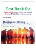 Test Bank for Business Ethics&colon; Case Studies and Selected Readings 10th Edition by Marianne Jennings &lpar;9780357717776&rpar;