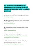 UST ABSN PATHOPHARMACOLOGY&NewLine;COMPREHENSIVE EXAMINATION TEST&NewLine;COMPLETE QUESTIONS WITH ACCURATE&NewLine;SOLUTIONS&NewLine;