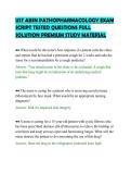 UST ABSN PATHOPHARMACOLOGY EXAM&NewLine;SCRIPT TESTED QUESTIONS FULL&NewLine;SOLUTION PREMIUM STUDY MATERIAL&NewLine;