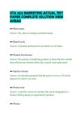 UTA 3321 MARKETING ACTUAL TEST&NewLine;PAPER COMPLETE SOLUTION VIEW&NewLine;AHEAD&NewLine;