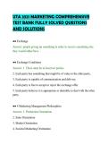 UTA 3321 MARKETING COMPREHENSIVE&NewLine;TEST BANK FULLY SOLVED QUESTIONS&NewLine;AND SOLUTIONS&NewLine;&NewLine;