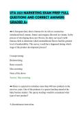 UTA 3321 MARKETING EXAM PREP FULL&NewLine;QUESTIONS AND CORRECT ANSWERS&NewLine;GRADED A&plus;&NewLine;