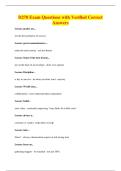 D270 Exam Questions with Verified Correct&NewLine;Answers