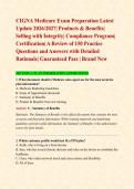 CIGNA Medicare Exam Preparation Latest Update 2026&sol;2027&vert; Products & Benefits&vert; Selling with Integrity&vert; Compliance Program&vert; Certification&vert; A Review of 150 Practice Questions and Answers with Detailed Rationale&vert; Guaranteed Pass &vert; Brand New