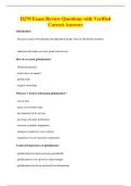 D270 Exam Review Questions with Verified&NewLine;Correct Answers