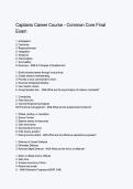 Captains Career Course Common Core Final Exam Study Guide 2026&sol;2027 &vert; Practice Questions & Exam Review