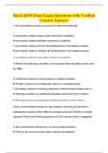 Davis D270 Final Exam Questions with Verified&NewLine;Correct Answers