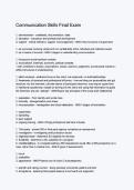 Communication Skills Final Exam Study Guide 2026&sol;2027 &vert; Practice Questions&comma; Answers & Exam Review