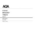 AQA 2026 A-Level Biology  7402&sol;3 Paper 3 Mark Scheme