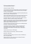 Communications Exam 1 Study Guide 2026&sol;2027 &vert; Practice Questions&comma; Answers & Exam Review