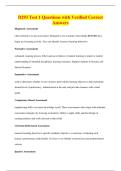 D293 Test 1 Questions with Verified Correct&NewLine;Answers