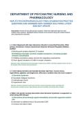 NUR 373 Psychopharmacology Final Examination Practice Questions and Answers with Verified Solutions Latest 2026-2027 Update&lpar;1&rpar;&period;&NewLine;&NewLine;