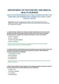 NUR 373 Psychopharmacology Final Examination Practice Questions and Answers with Verified Solutions Latest 2026-2027 Update&period;&NewLine;&NewLine;