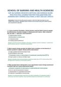 NUR 381 Nursing Research Methods and Evidence-Based Practice Final Examination Practice Questions and Answers with Verified Solutions Latest 2026-2027 Update&period;&NewLine;&NewLine;