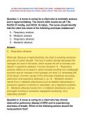ATI MED SURG RESPIRATORY PROCTORED TEST BANK - EXAMINATION COMPLETE&NewLine;QUESTIONS AND DETAILED SOLUTIONS LATEST UPDATE THIS YEAR JUST RELEASED