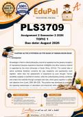 PLS3709 Assignment 1 &lpar;TOPIC 1&rpar; Semester 2 2026 - DUE August 2026