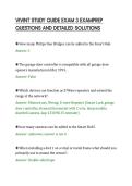 VIVINT STUDY GUIDE EXAM 3 EXAMPREP&NewLine;QUESTIONS AND DETAILED SOLUTIONS&NewLine;