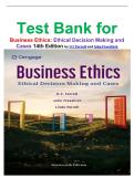 Test Bank for Business Ethics&colon; Ethical Decision Making and Cases 14th Edition by O C Ferrell and John Fraedrich &lpar;9798214043098&rpar;