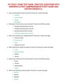 ATI TEAS 7 Exam Test Bank&colon; 300 Practice Questions with Answers &vert; Latest Comprehensive Study Guide
