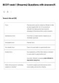BCOT week 1 &lpar;firearms&rpar; Questions with Answers&excl;&excl;&excl;&period;