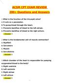 ACSM CPT Exam Review 200&plus; Questions Newest 2026 Actual Questions and Correct Answers &lpar;Latest 2026 &sol; 2027 Update&rpar; Graded A&plus; 100&percnt; Guarantee Verified by Experts