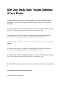 BON Quiz Study Guide 2026&sol;2027 &vert; Practice Questions & Exam Review