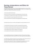 Nursing Jurisprudence and Ethics for Texas Nurses &vert; Study Guide & Exam Review