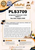 PLS3709 Assignment 1 &lpar;TOPIC 2&rpar; Semester 2 2026 - DUE August 2026