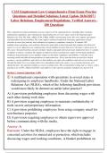 WGU C233 Employment Law Final Exam&colon; 180 Comprehensive Practice Questions & Detailed Solutions &lpar;Latest 2026&sol;2027 Study Guide&rpar;
