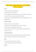 D315 Study Guide Questions with Verified&NewLine;Correct Answers