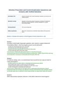 Infection Prevention and Control Examination Questions and Answers with Verified Solutions&period;