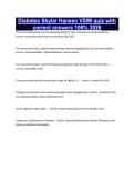 Diabetes Skylar Hansen VSIM quiz with correct answers 100&percnt; 2026