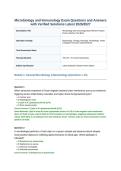 Microbiology and Immunology Board Review Practice Exam Questions and Answers with Verified Solutions Latest 2026&lowbar;2027&period;&NewLine;&NewLine;