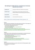 Microbiology and Immunology Exam Questions and Answers with Verified Solutions Latest 2026&lowbar;2027&period;