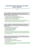 Neonatal Nursing Exam Questions and Verified Answers 2026-2027