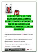 IAHSS Supervisor Final Exam 2026&sol;2027 &vert; 55 Questions & Correct Answers &vert; Leadership&comma; Communication&comma; Progressive Discipline&comma; Crime Prevention & Healthcare Security