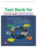 Test Bank for Chemistry in context&colon; Applying chemistry to society 10th Edition by American Chemical Society
