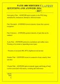 PATH 1000 MIDTERM 2 &NewLine;QUESTIONS AND ANSWERS 2026 - 2027
