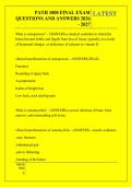 PATH 1000 FINAL EXAM &NewLine;QUESTIONS AND ANSWERS 2026 - 2027 