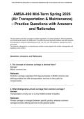 AMSA-490 Mid-Term Spring 2026 &vert; Practice Questions&comma; Answers & Rationales
