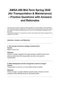 AMSA-490 Mid-Term Spring 2026 &vert; Practice Questions&comma; Answers & Rationales