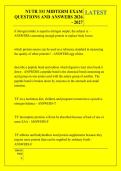 NUTR 331 MIDTERM EXAM   &NewLine;QUESTIONS AND ANSWERS 2026 - 2027 